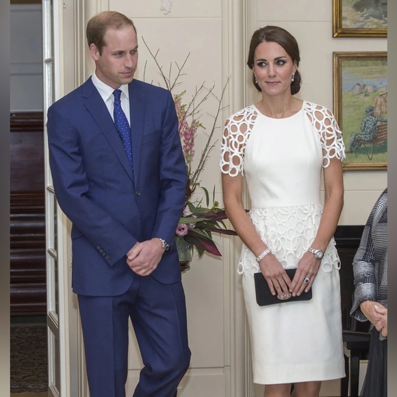 New Lela Rose macramé lace peplum dress size 10 - Picture 15 of 16